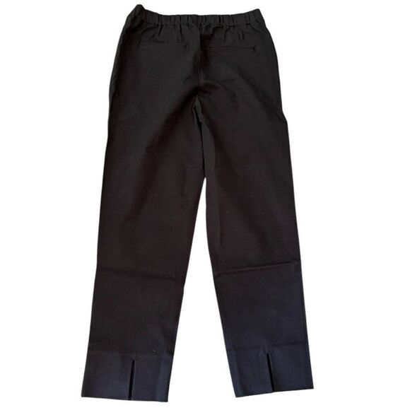Isaac Mizrahi Size 10 Tall Black Cropped Slacks Pants Elastic Waist Stretch NWT - Picture 2 of 5